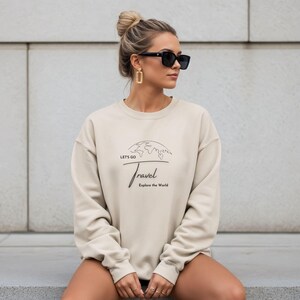 Weltkarten Pullover, Travel Sweatshirt, Wanderlust Sweatshirt, Weltreise Geschenk, Geschenk Globetrotter, Reise, Adventure Shirt Unisex