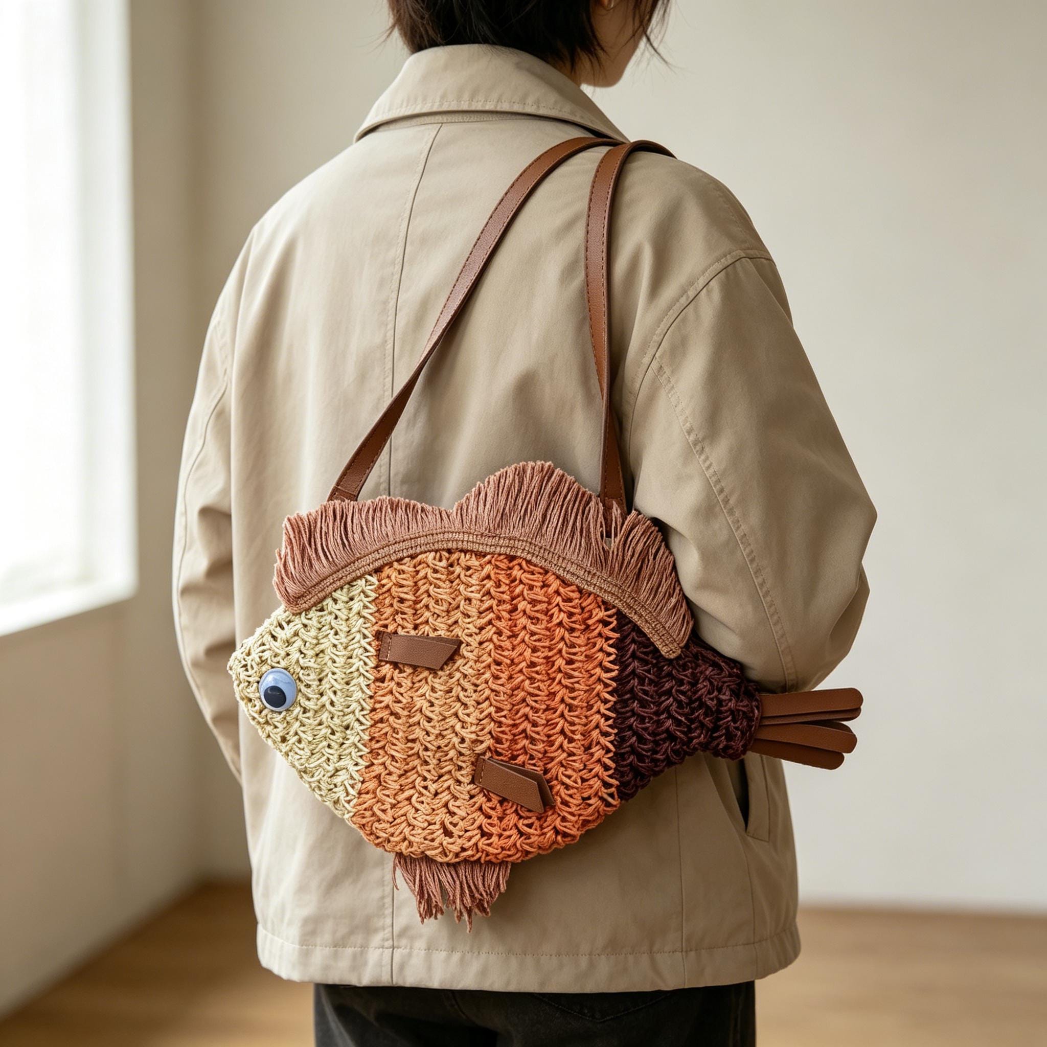 鯛　ショルダーバッグ　フグポーチ　ハンドメイド Fish shaped bag - Etsy 日本