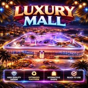 LUXURY MALL FiveM Ready Mlo / Ymap | Fully Optimized GTA 5 Interior | Custom Map Mod | High Quality rp Asset | Instant Download