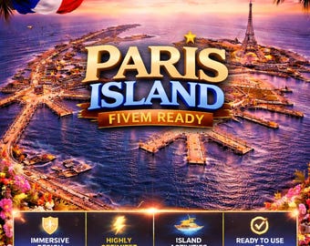 Isla de París, lista para FiveM, Mlo/Ymap, interior de GTA 5 totalmente optimizado, mod de mapa personalizado, recurso de rol de alta calidad, descarga instantánea.