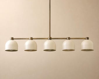 Mid Century Modern Brass Chandelier