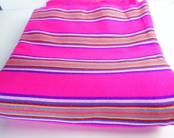 Mexican Fabric Pink Striped 31" width by one yard