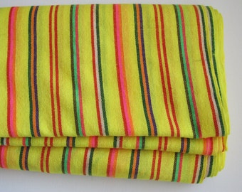 Bright Yellow striped 31" width by one yard