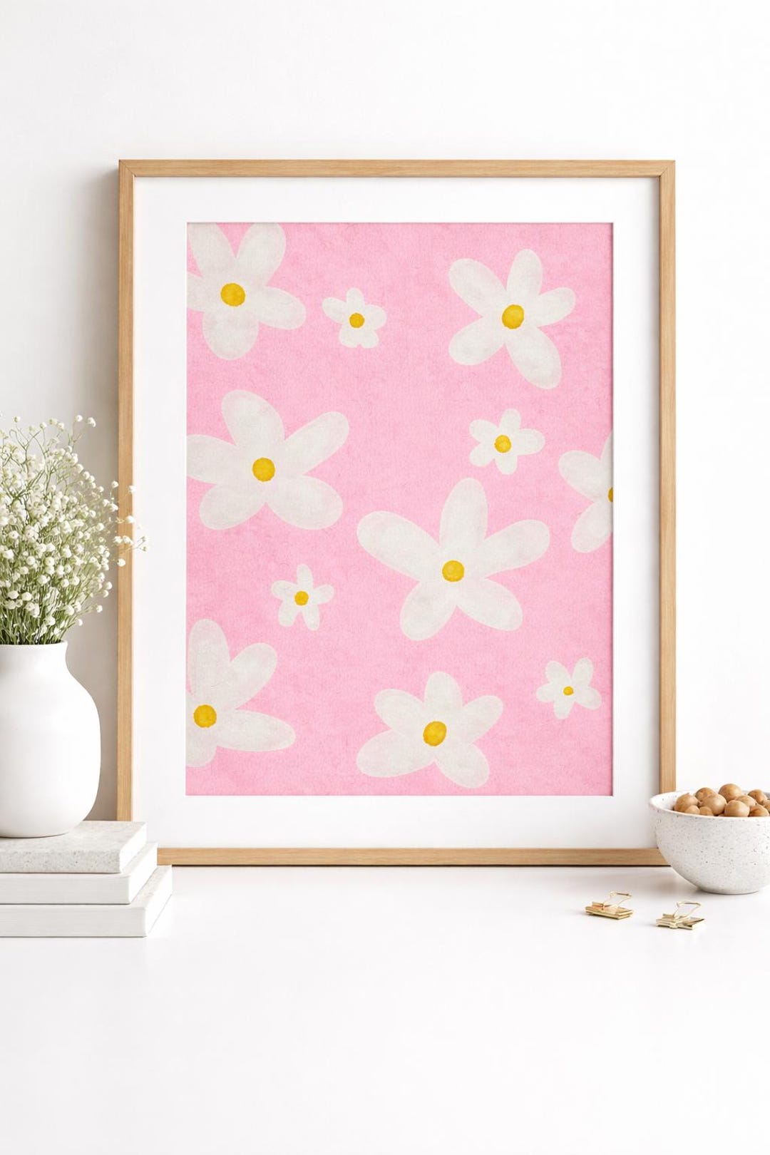 Pink Daisy Print Pink Daisy Print - Etsy