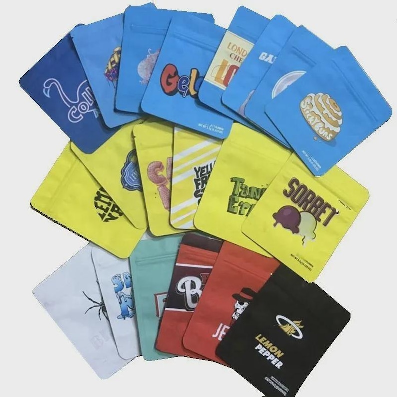 LA Mylar Bag, 3.5g Mylar bags, 25 pack, 25pc Variety Mylar, Cookies, RuntZ image 3