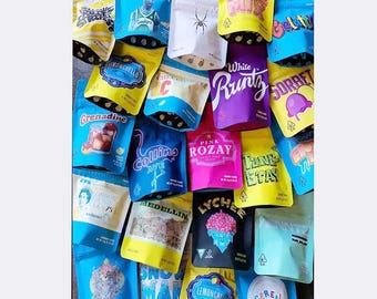 LA Mylar Bag, 3.5g Mylar bags, 100 pack, 100pc Variety Mylar, Cookies, RuntZ