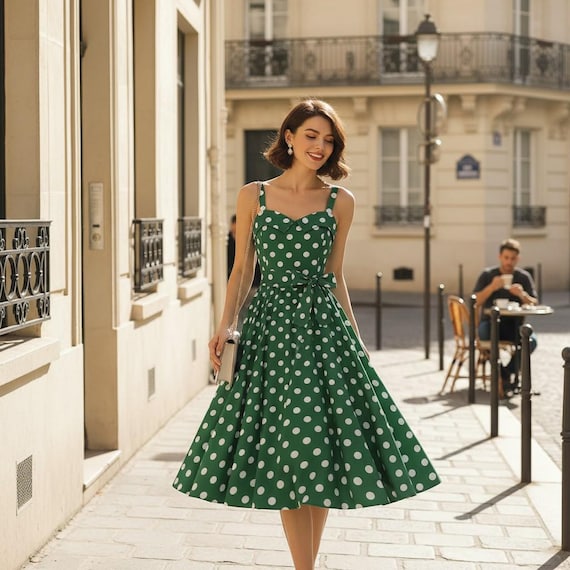 retro dress green 1950s Off-Shoulder Vintage Cocktail Dress A line green mod dress