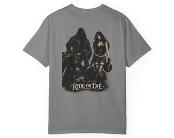 Ride or Die Motorcycle Couple T-shirt | Biker Art Tee