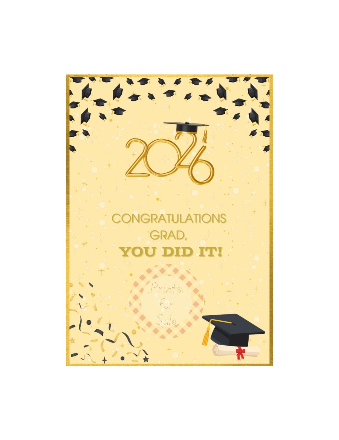 Graduation Card Template - Etsy
