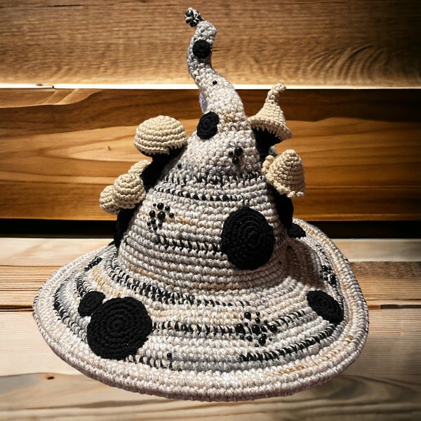 Hand Crochet Mushroom Wizard Hat - Twisted Hatter Cosplay