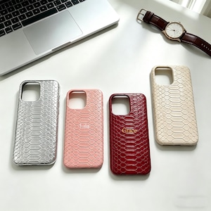 Personalized Python Texture iPhone Case | Snake Pattern Protective Cover