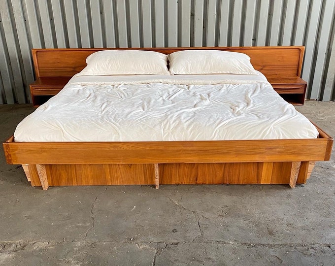 Danish Style Teak Platform Bed Etsy