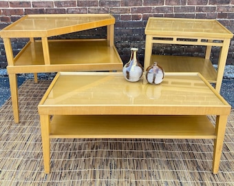 Mid Century Blonde Kroehler Table
