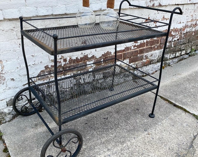 Vintage Metal Bar Cart Etsy