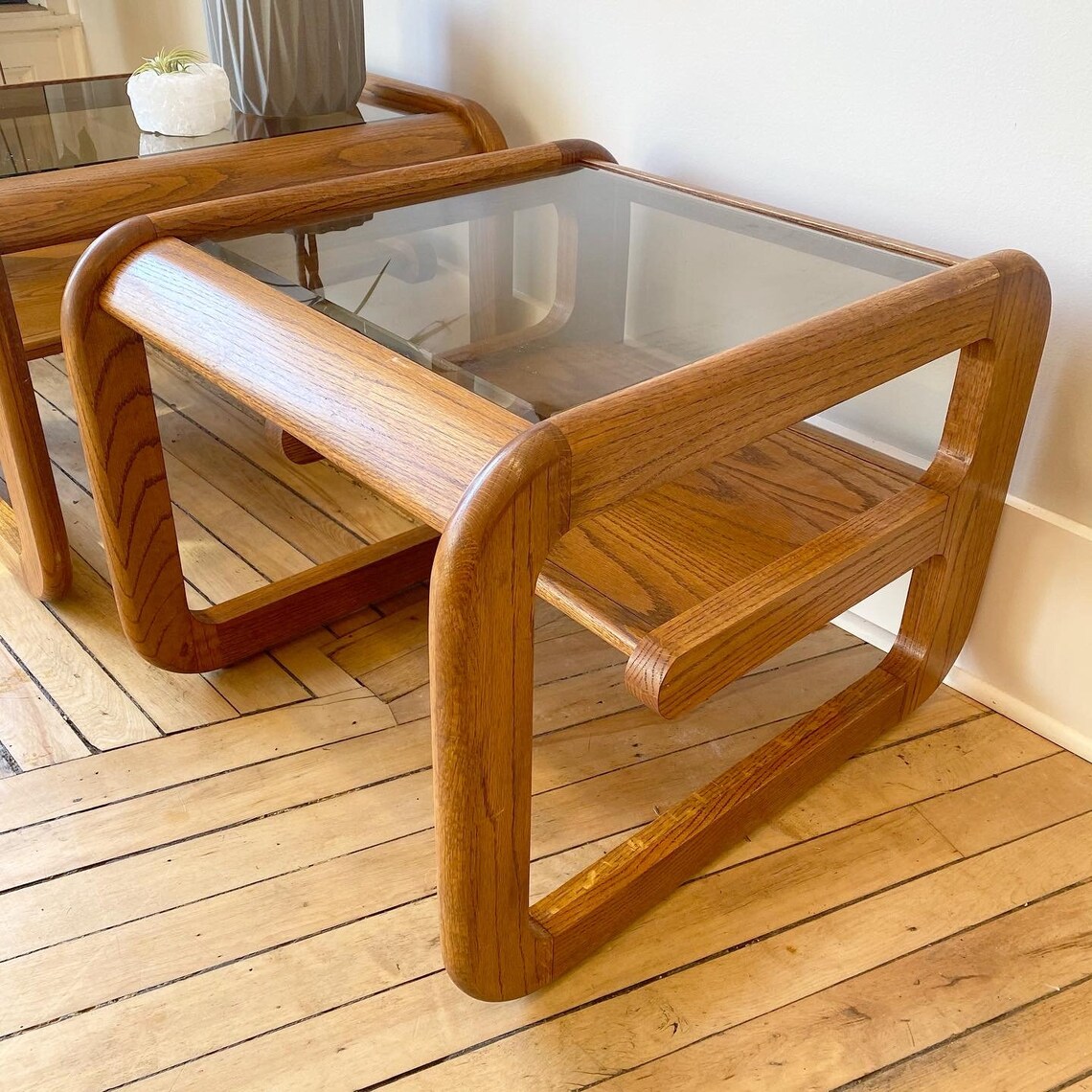 Lou Hodges Style Mid Century End Table Set Etsy