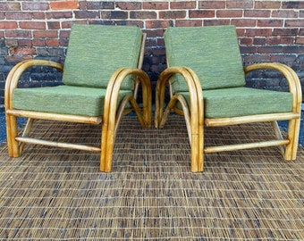 Vintage Bamboo Chair Set