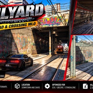 Railyard FiveM MLO Innenstadtstraße und Kreuzungskarte Esx Qbcore Standalone GTA 5 RP