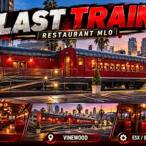 Last Train FiveM MLO Vinewood restauranginteriör Esx Qbcore fristående GTA 5 RP-karta