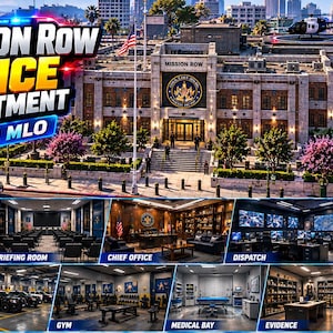 Mission Row Police department fivem mlo | police station & jail | mission row pd | esx qbcore standalone