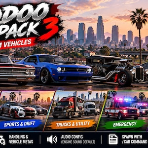 Addon-Fahrzeugpaket für FiveM-Fahrzeuge mit Handlingdaten, Esx Qbcore Standalone GTA 5 RP