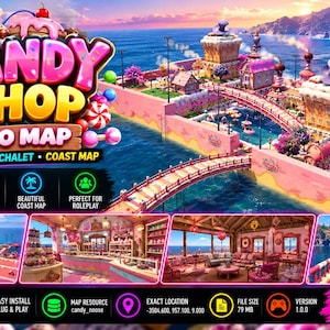 Candy Shop FiveM MLO karta över stugkusten Esx Qbcore fristående GTA 5 RP