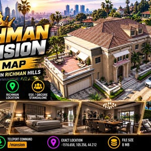 Mansão Richman FiveM MLO casa Esx Qbcore independente GTA 5 RP