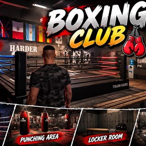 Club de boxeo FiveM MLO Strawberry interior de gimnasio Esx Qbcore mapa independiente de GTA 5 RP