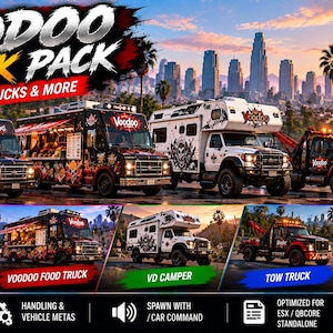 Food Truck Pack FiveM Addon Trucks und Spezialfahrzeuge Esx Qbcore Standalone GTA 5 RP