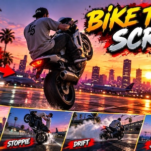 Bike Tricks FiveM script wheelie poses and air tricks Esx Qbcore standalone GTA 5 RP