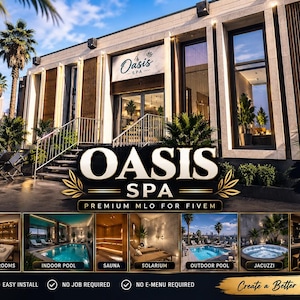 Oasis Spa FiveM MLO Vespucci Beach pool sauna massage rooms Esx Qbcore standalone GTA 5 RP map