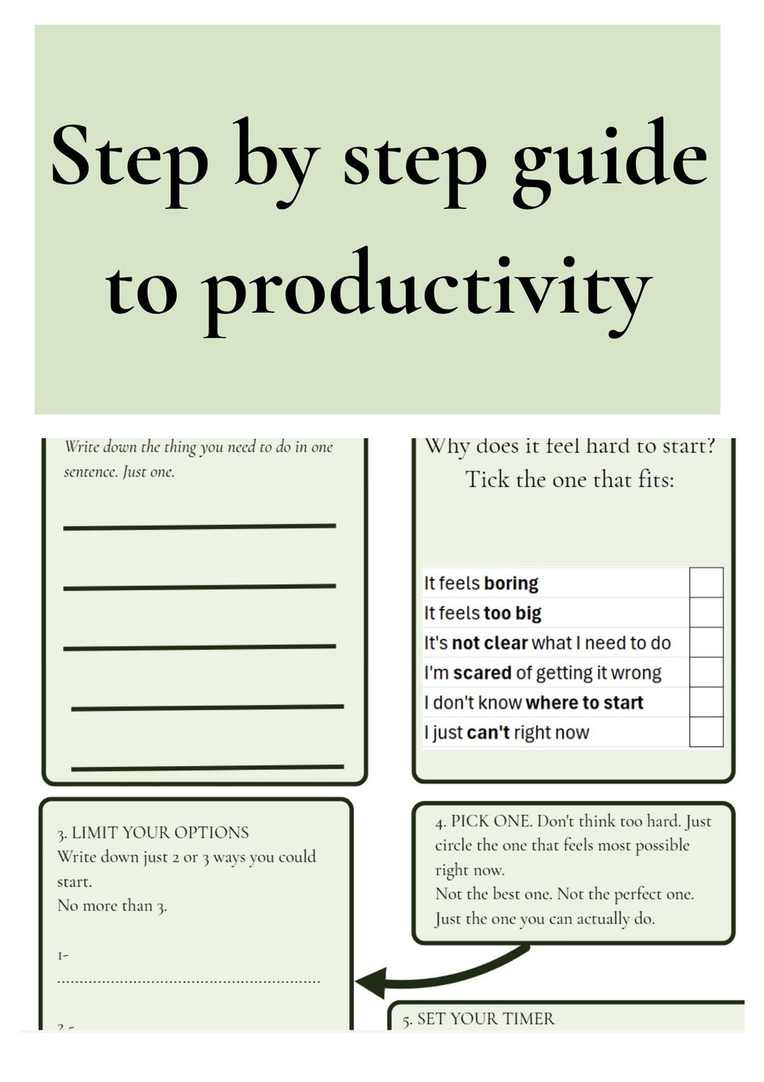 From Stuck to Started Printable | ADHD Task Initiation Worksheet ...