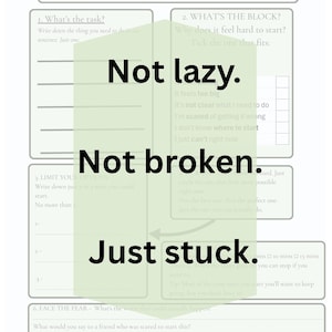 From Stuck to Started Printable | ADHD Task Initiation Worksheet | Executive Function Tool
