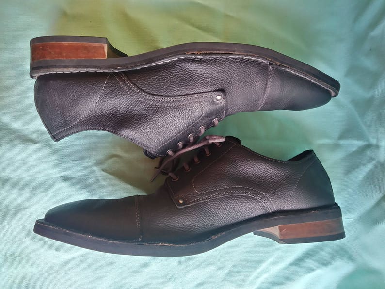 Black Matte Leather Cole Haan Oxfords Mens 13M