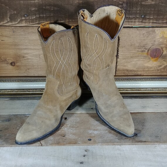 women distressed ankle boots pointed western style leather boots