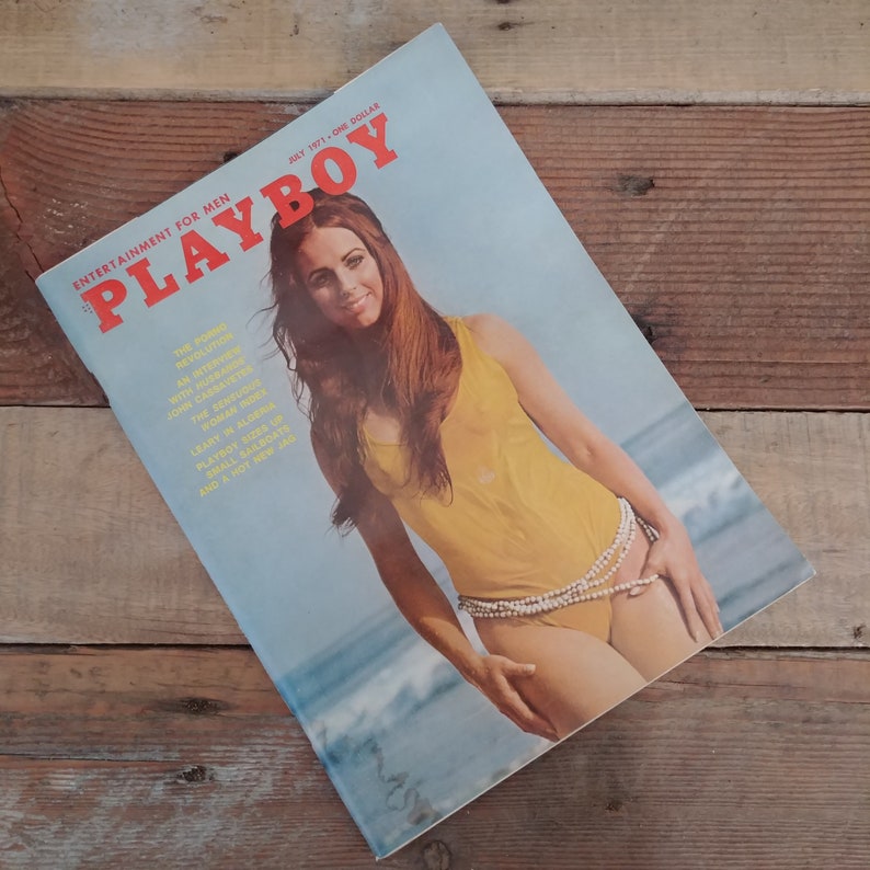 ADULTS ONLY - Vintage Playboy. July 1971. The Porno Revolution, John  Cassavetes, Timothy Leary, Sailboats, Woody Allen, Vargas Girl Print.
