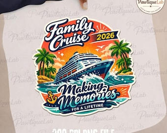 Crucero familiar 2026 Creando recuerdos para toda la vida PNG: Viaje familiar de reencuentro png Ocean Travel Squad (Descarga digital)