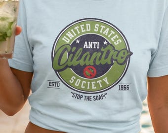 T-shirt Anti-Cilantro Society | Grappig foodie-T-shirt