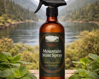 Spray de menta para insectos y roedores, aceite esencial de menta de montaña, barrera contra insectos, 473 ml (16 onzas líquidas).