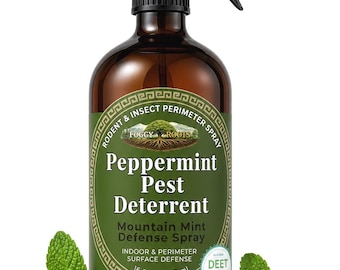 Peppermint Rodent and Insect Spray, Mountain Mint Mist Essential Oil Pest Barrier 16 fl oz Made in Kentucky