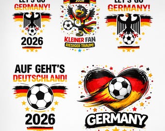 Imagen PNG del equipo de fútbol de Alemania, paquete de imágenes prediseñadas del Mundial 2026, mascota de fútbol de Alemania, imagen PNG del equipo de fútbol, logotipo del país de fútbol, diseño para sublimación