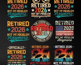 2026 Officieel gepensioneerd png-bundel, pensioen png, officieel gepensioneerd Svg, pensioen png 2026, The Legend Has Officieel gepensioneerd, Cricut
