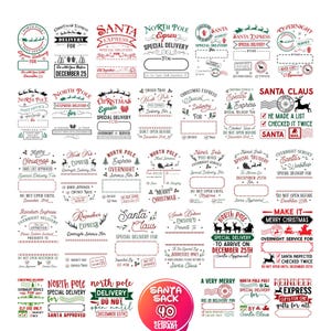 Julsäck Svg, Jultomtepåse Svg, Tomtepåse Svg Bundle, Tomtepåse Png, Presentpåse Svg, Christmas Express Svg, Nordpolen Tomtepåse