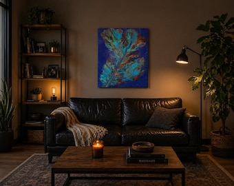 Abyss in Bloom (16" x20") - Abstract Acrylic Painting