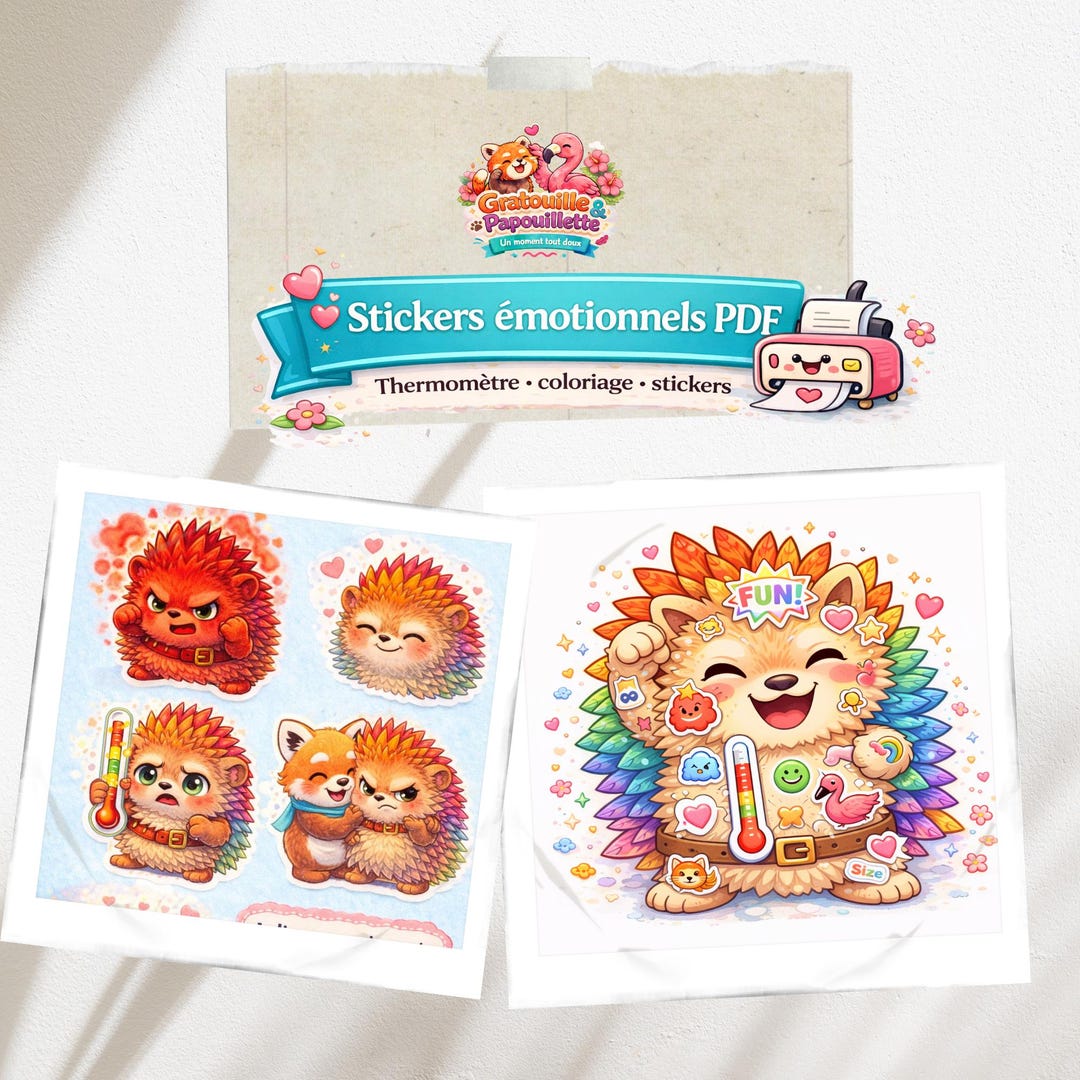 Printable Children's Emotion Stickers – Anger Management – Pico Picotin ...