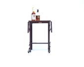 Mid Century Hi-Lo Typewriter Table Vinage Industrial Table Typewriter Stand Rolling Bar Cart