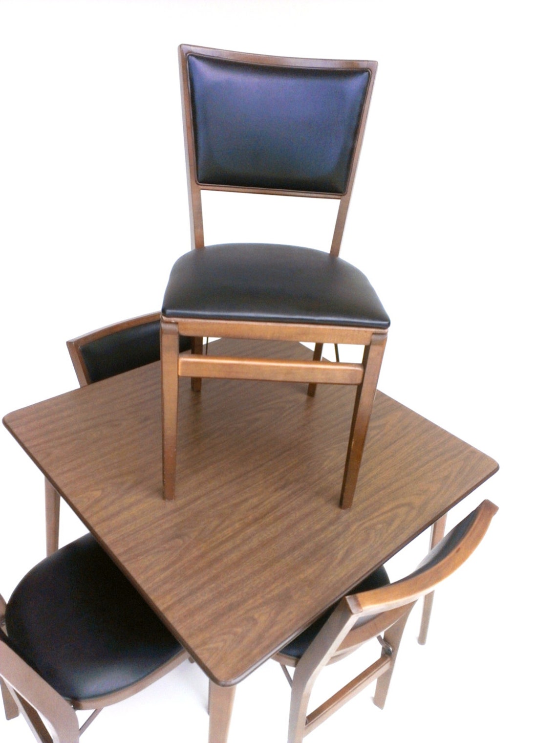 Stakmore Folding Table Chairs Card Table Four Chair Set Etsy