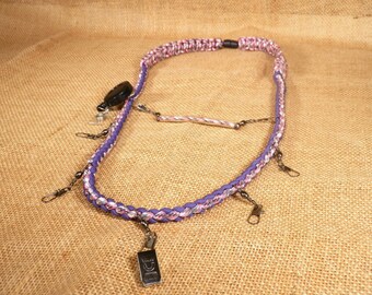 Fly Fishing Survival Lanyard-Pretty Pink Camo with Purple