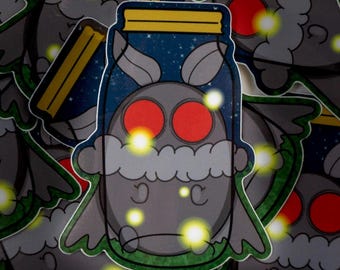 Mini Mothman Firefly Jar Vinyl Sticker