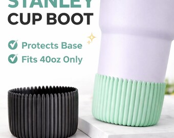 Cup Boot Protector | Ribbed Tumbler Base Cover | Anti-Slip Cup Sleeve | Fits 40oz Stanley | 3D Printed Grip Boot