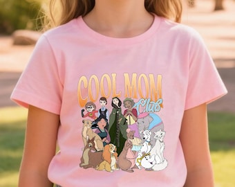 Disney Mother Collage T-shirt, Retro Cool Mom Club Toddler Shirt, Elastigirl Sarabi Kanga Sweatshirt, Vintage Animated Characters Life Tee